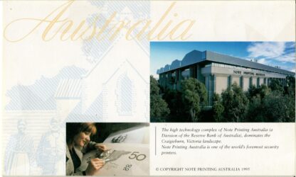 Australia 1995 $50 Banknotes First & Last First Day of Issue Embossed Folder - Image 5