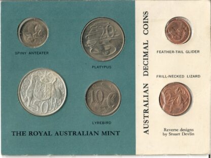 Australia 1966 Royal Australian Mint 6-Coin Uncirculated Set Blue Card - Image 2