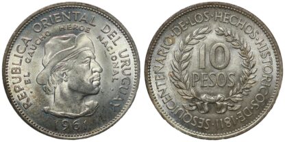 Uruguay 1961 10 Pesos