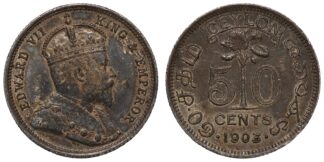 Ceylon 1903 50 Cents