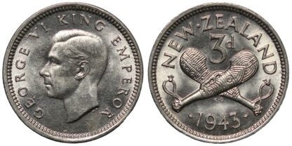 New Zealand 1943 Threepence