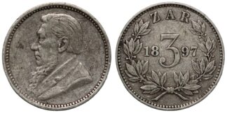 South Africa 1897 Threepence