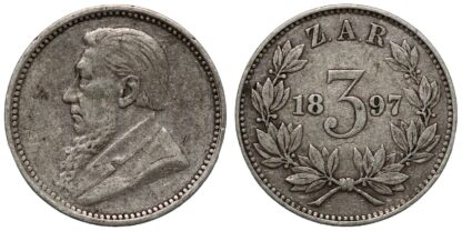 South Africa 1897 Threepence