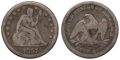 US 1857-O Seated Quarter