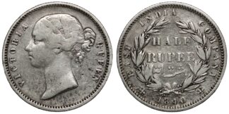 1840(b&c) 1/2 Rupee,