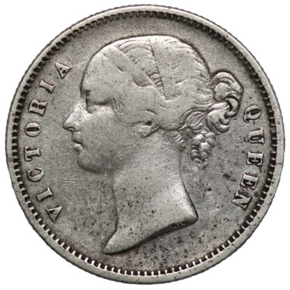 India-British 1840(b&c) 1/2 Rupee Victoria World Silver Coin - Image 2