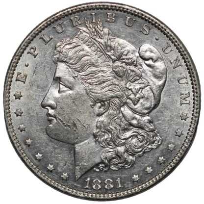 United States 1881 Morgan Dollar $1 Philadelphia Mint World Silver Coin - Image 2