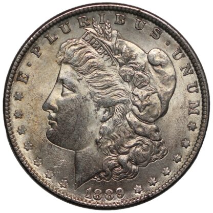 United States 1889 Morgan Dollar $1 Philadelphia Mint World Silver Coin - Image 2