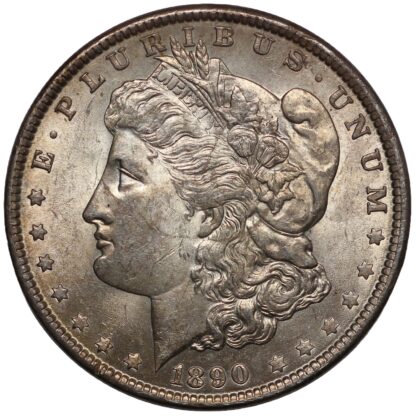 United States 1890 Morgan Dollar $1 Philadelphia Mint World Silver Coin - Image 2