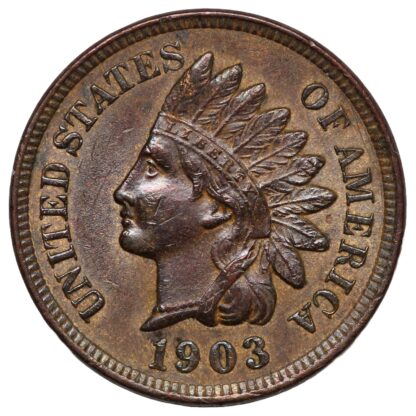 United States 1903 Indian Head Cent 1C Bronze World Coin - Image 2