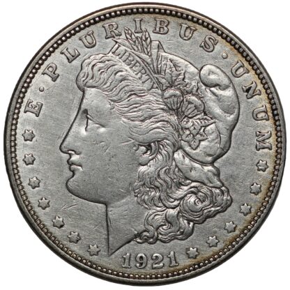 United States 1921-D Morgan Dollar $1 Denver Mint World Silver Coin - Image 2