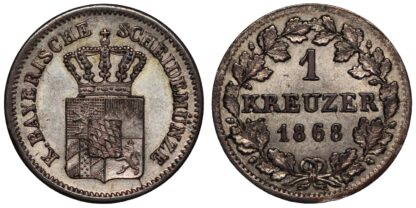 Bavaria 1868 1 Kreuzer