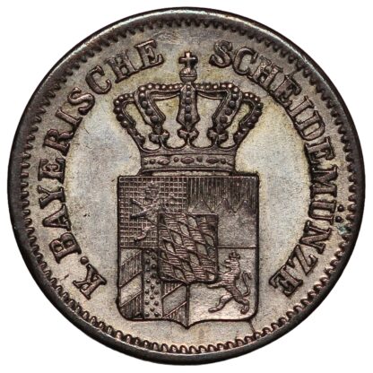 German States Kingdom of Bavaria 1868 1 Kreuzer KM# 873 World Silver Coin - Image 2