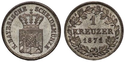 Bavaria 1871 1 Kreuzer