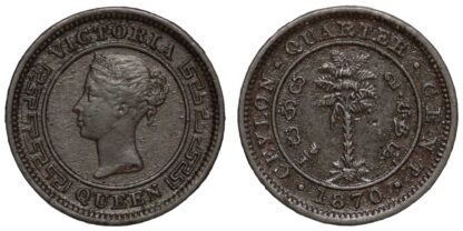 Ceylon 1870 Quarter Cent