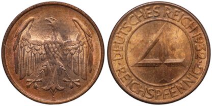 Germany 1932-A 4 Reichspfennig