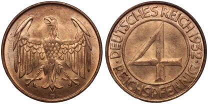 Germany 1932-D 4 Reichspfennig