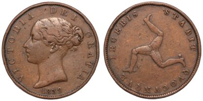 Isle of Man 1839 Halfpenny