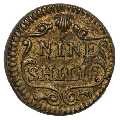 George II Quarter Joe - 9 Shillings Brass Coin Weight - Image 2