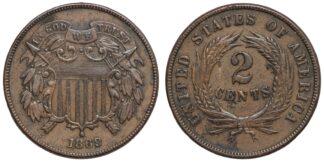 1869 Two Cent Piece