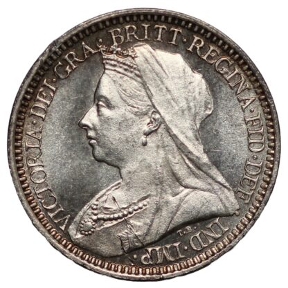 Great Britain 1897 Maundy Twopence 2D Victoria S-3946 Prooflike Silver Coin - Image 2