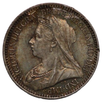 Great Britain 1897 Maundy Twopence 2D Victoria S-3946 Prooflike Silver Coin - Image 2