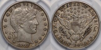 1908-S Half Dollar PCGS AU50