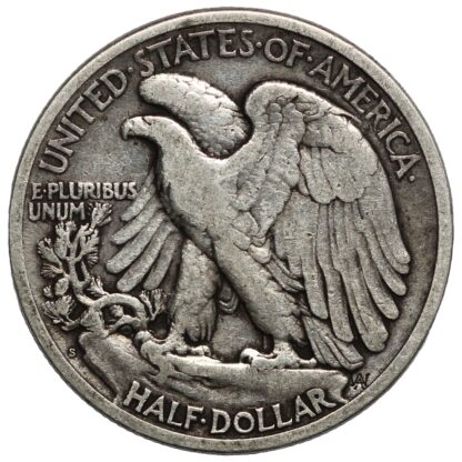 USA 1918-S Walking Liberty Half Dollar 50C San Francisco Silver Coin Better Date - Image 3