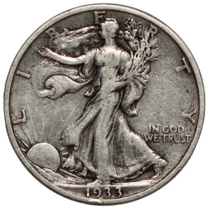 USA 1933-S Walking Liberty Half Dollar 50C San Francisco Silver Coin Better Date - Image 2