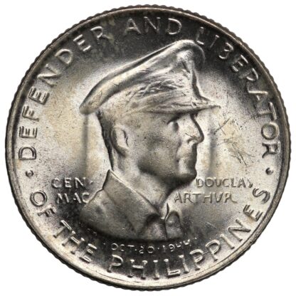 Philippines 1947-S 50 Centavos Douglas MacArthur KM# 184 World Silver Coin - Image 2