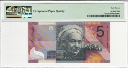 Australia 2001 $5 Banknote Commemorative Issue R219 PMG Superb Gem Unc 67 EPQ - Image 2