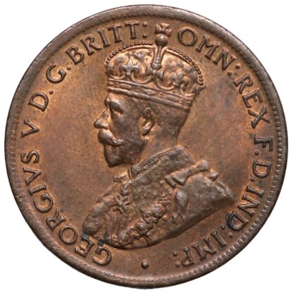 Australia 1922 Halfpenny 1/2D George V Copper Coin - Image 2