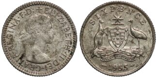 Australia 1955 Sixpence