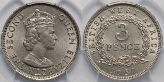 British West Africa 1957-H 3 Pence PCGS