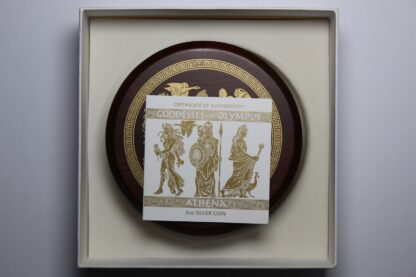 Tuvalu 2015 Goddesses of Olympus Athena 2oz High Relief Silver Coin - Perth Mint - Image 2