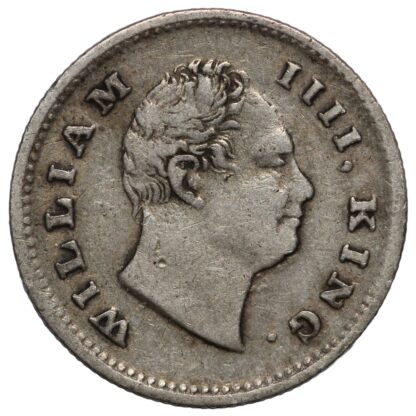 India-British 1835(b) 1/4 Rupee William IV KM# 448.3 World Silver Coin - Image 2