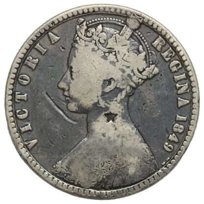 Great Britain 1849 Godless Florin Victoria S-3890 Silver Coin - Rare - Image 2