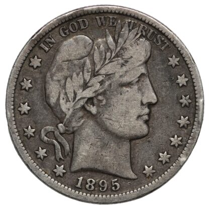 United States 1895 Barber Half Dollar 50C Philadelphia Mint Silver Coin - Scarce - Image 2