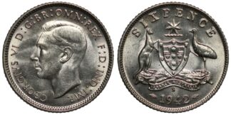 1942-S Sixpence