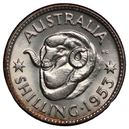 Australia 1953 Shilling Elizabeth II Pre-Decimal Silver Coin - Image 3