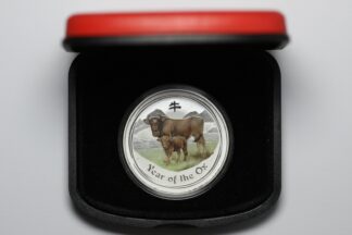 2009 Year of the Ox 1oz Silver Coloured Coin