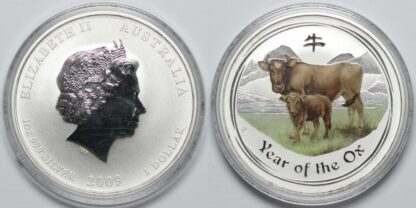 Australia 2009 Year of the Ox Coloured 1oz Silver Coin Series II Perth Mint - Image 2