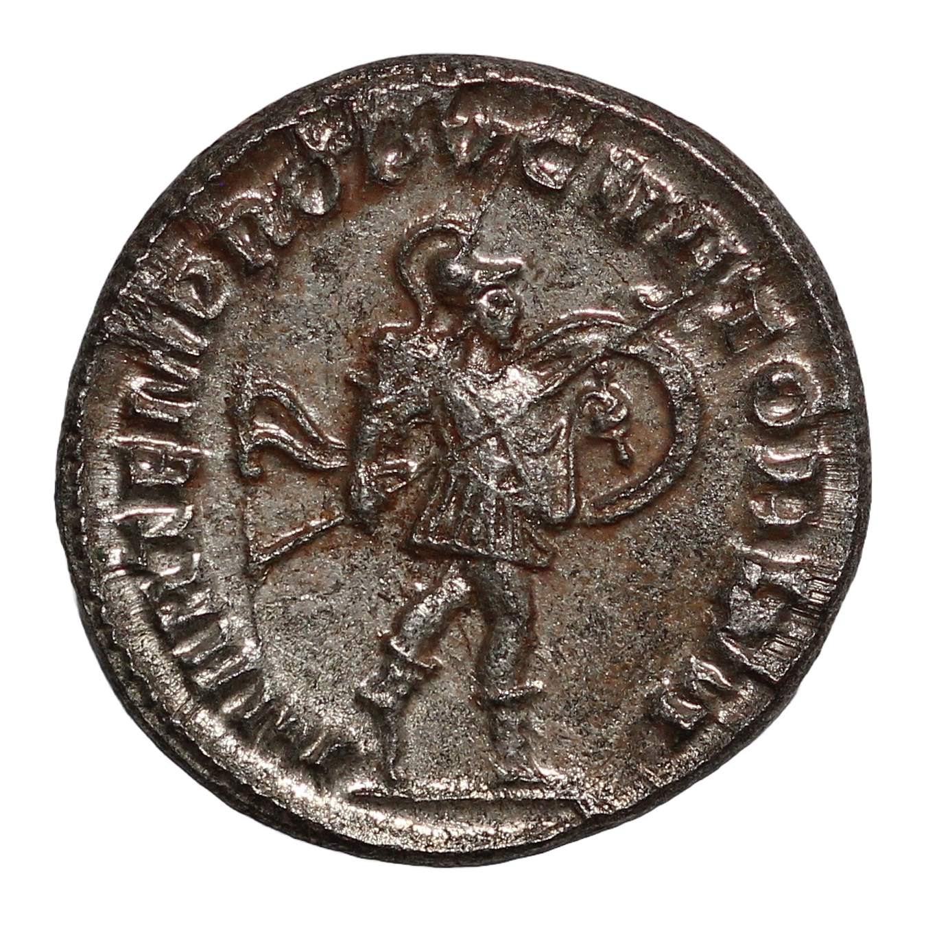 Ancient Roman Imperial Coin Trebonianus Gallus AD 251-3 AR Ant. Mars - Scarce - Image 3