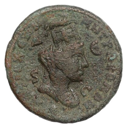 Ancient Roman Provincial Seleucis & Pieria Antioch Philip I Æ AD 244-9 Tyche - Image 3