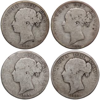 1881(2), 1883, 1885 Halfcrowns