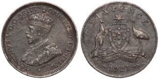 1921 Sixpence