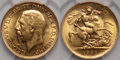 1931-P Sovereign MS62 PCGS