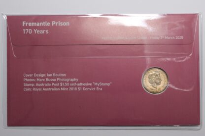 2025 $1 PNC Fremantle Prison Perth Stamp & Coin Show Day 1 Signed by Denis Bandy - Image 2