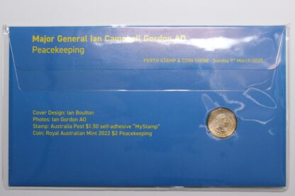 2025 $1 PNC Peacekeeping Perth Stamp & Coin Show Day 3 Signed by Ian Gordon AO - Image 2