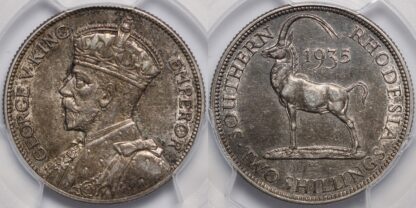 51292343 Southern Rhodesia 1935 2 Shillings AU55